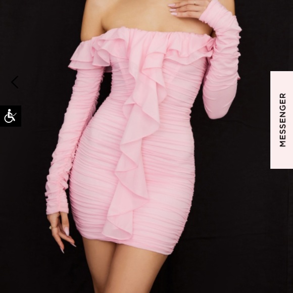 Eliza real silk fairy pink mini dress